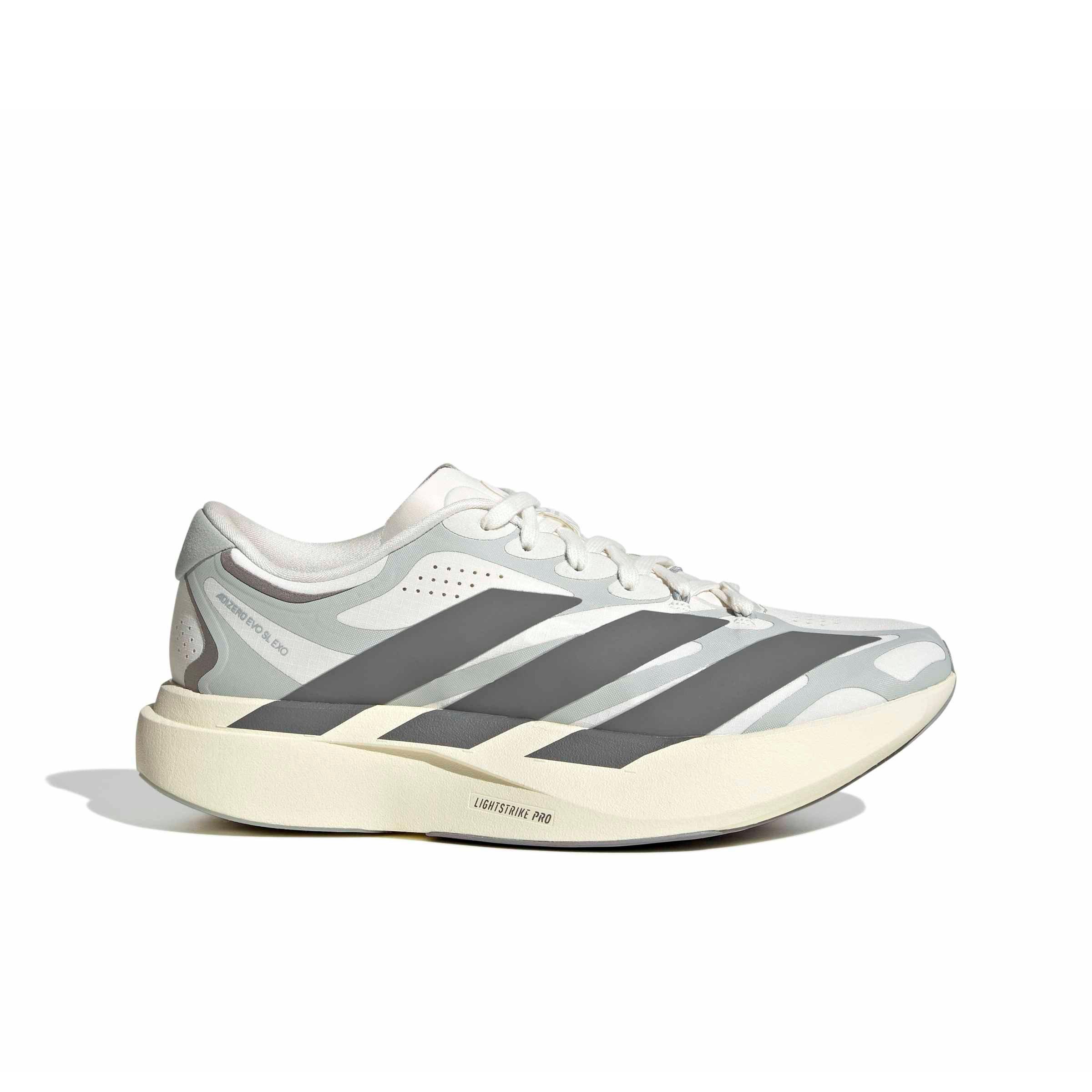 adidas Adizero EVO SL EXO "Cloud White/Grey Four/Wonder Silver" Women's Running Shoe - WHITE/GREY/SILVER